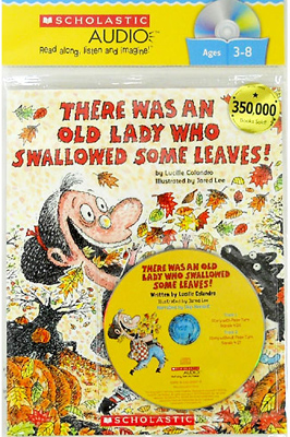 [Scholastic] There Was An Old Lady Who Swallowed Some Leaves (Paperback+CD)